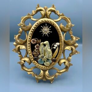 Hand Crafted | Romantic Vintage Framed Jewelry Art Collage 6x5”